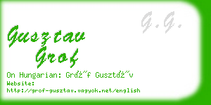 gusztav grof business card
